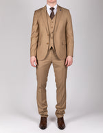 Beige Milano Couture Three Piece Suit