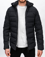 Black Hooded Padded Jacket