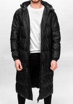 Black Padded Longline Jacket