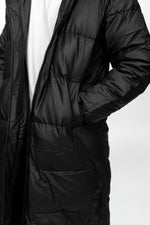 Black Padded Longline Jacket