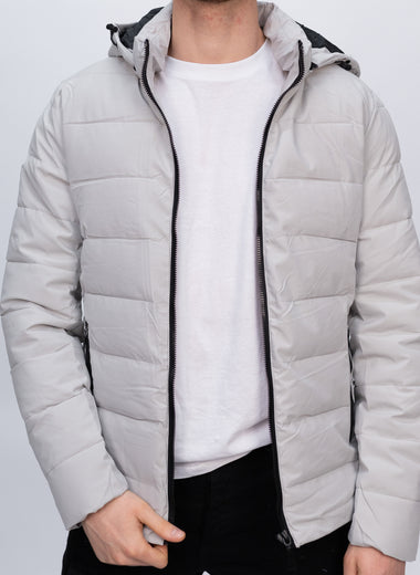 Stone Hooded Padded Jacket