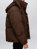 Brown Hooded Extra Padded Puffer Jacket