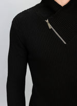 Black Zip Neck Knitwear