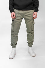 Light Green Stretch Cuffed Cargos