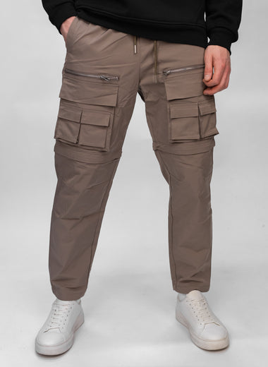 Beige Front Facing Pocket Cargos