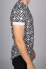 Patterned Roll Sleeve T-Shirt