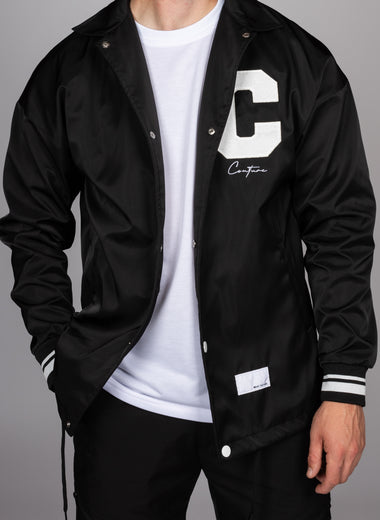 Collared Varsity 'C' Detail Jacket