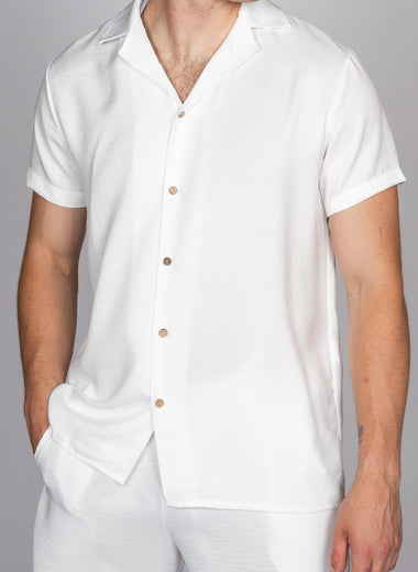 Short Sleeve Camp Collar Shirt