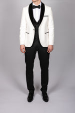 White Velvet Shawl Lapel Tux