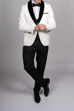 White Velvet Shawl Lapel Tux