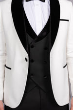 White Velvet Shawl Lapel Tux