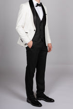 White Velvet Shawl Lapel Tux