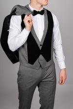 Dark Grey Peak Lapel Tux