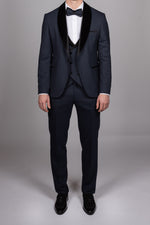 Navy Velvet Shawl Lapel Tux