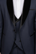 Navy Velvet Shawl Lapel Tux