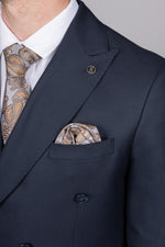 Navy Double Breasted Suit