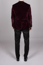 Plum Velvet Tux Three Piece Suit