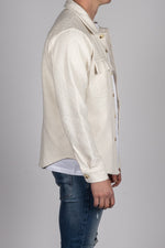 White Diamond Pattern Overshirt