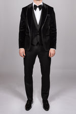 Black Velvet Tux Three Piece Suit