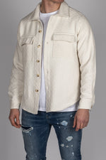 White Diamond Pattern Overshirt