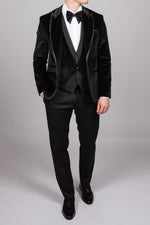 Black Velvet Tux Three Piece Suit