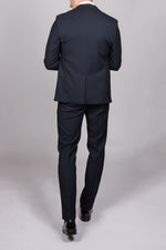 Dalton - Navy Tux Lapel Diamond Blazer