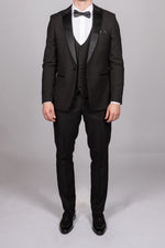 Dalton - Black Tux Lapel Diamond Blazer