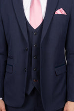 Bromley - Navy Check Blazer