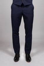 Bromley - Navy Check Trousers