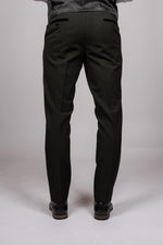 Bromley - Olive Green Check Trousers