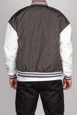 West Coast Varsity Bomber Jacket in Grey