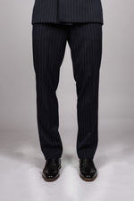 Rocco - Navy Pinstripe Trousers