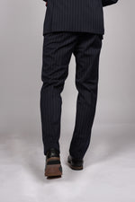 Rocco - Navy Pinstripe Trousers