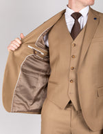 Beige Milano Couture Three Piece Suit