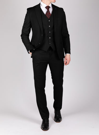 Black Milano Couture Three Piece Suit