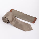 Milano Couture Beige Textured Tie & Pocket Square Set