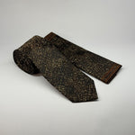 Milano Couture Brown Bark Texture Tie & Pocket Square Set