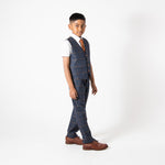 Jenson - Children's Marine Navy Check Three Piece Suit