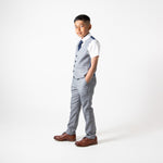 Jerry - Children's Grey Check Three Piece Suit