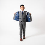 Scott - Children's Grey Check Three Piece Suit