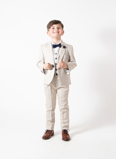 Caridi - Beige Children's Three Piece Suit