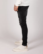 Black Paint Splatter Stitch Detail Jeans