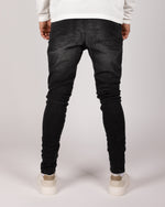 Black Paint Splatter Stitch Detail Jeans