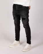 Black Paint Splatter Stitch Detail Jeans