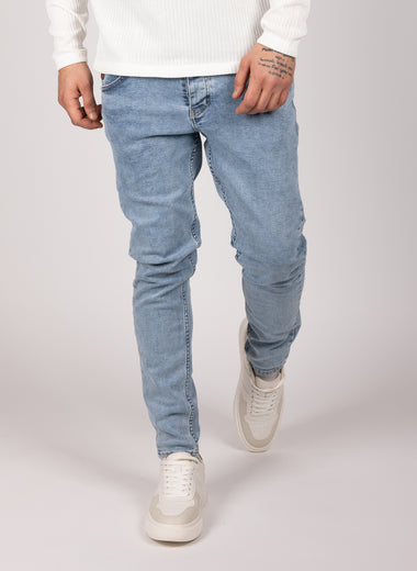 Light Blue Plain Denim Jeans