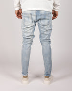 Light Blue Paint Splatter Jeans