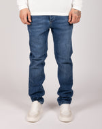 Blue Minimalist Regular Fit Denim Jeans