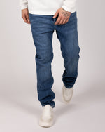 Blue Minimalist Regular Fit Denim Jeans