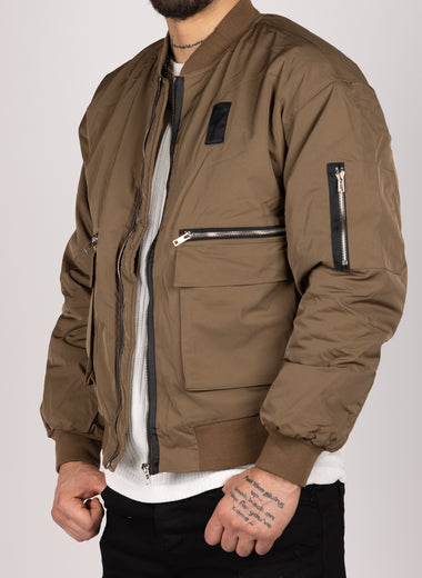 Tech Bomber Jacket Camel