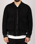 Utility Pocket Bomber Jacket Black